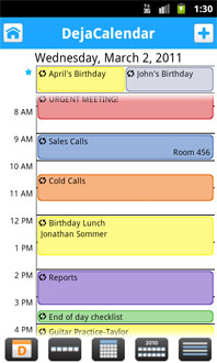 Android calendar app
