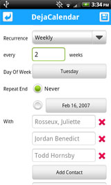 Link calendar events to contacts in your address book