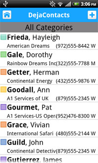Android contacts app