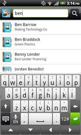 Search contacts by any field