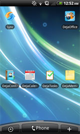 Android homescreen shortcuts