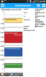 Calendar is optimized for tablets