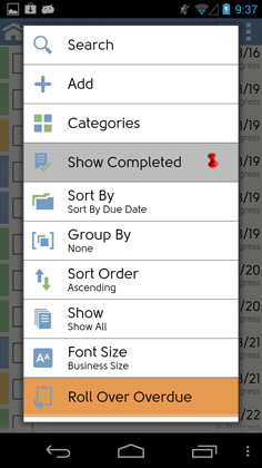 Overdue tasks can rollover to next day