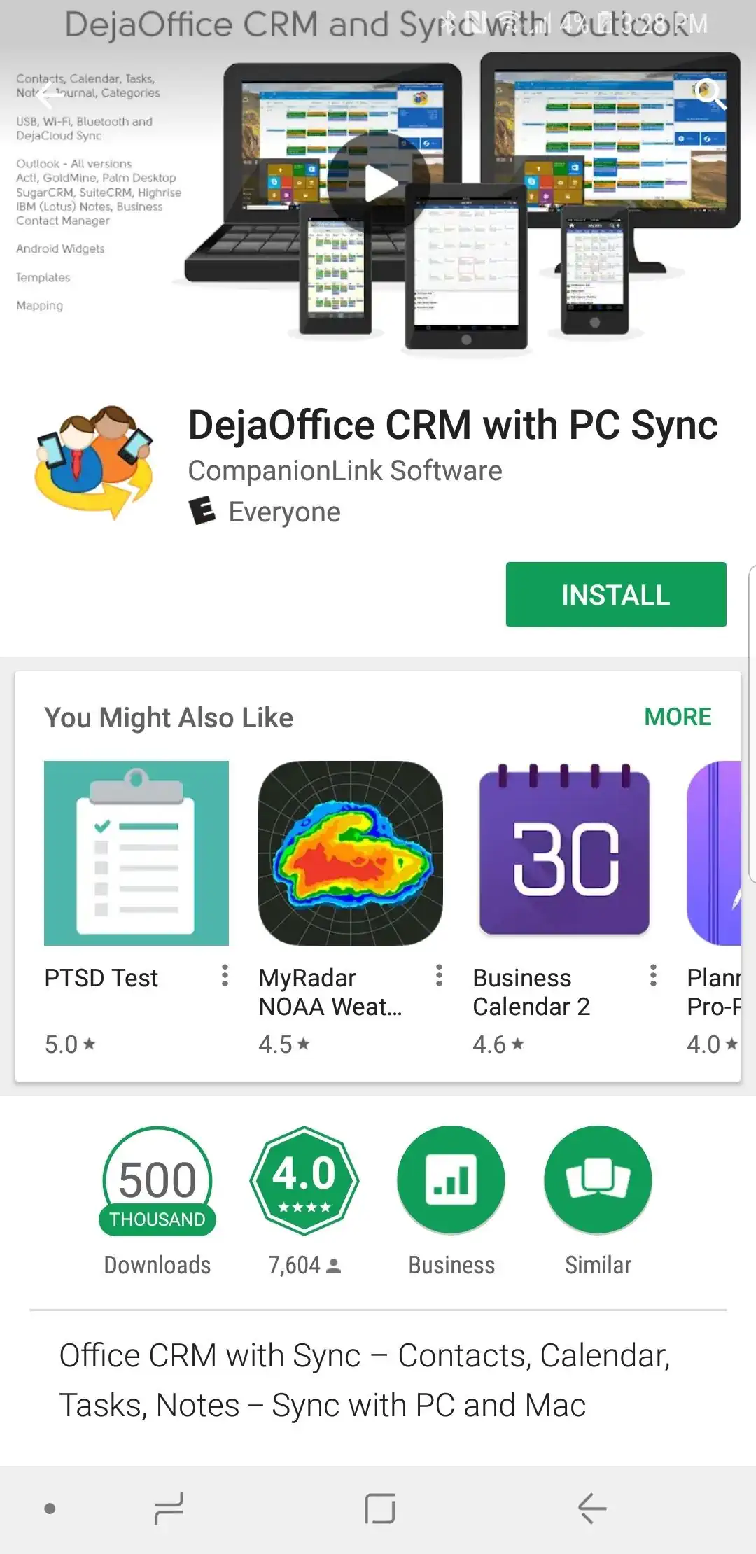 Downloaden DejaOffice van de Google Play Store