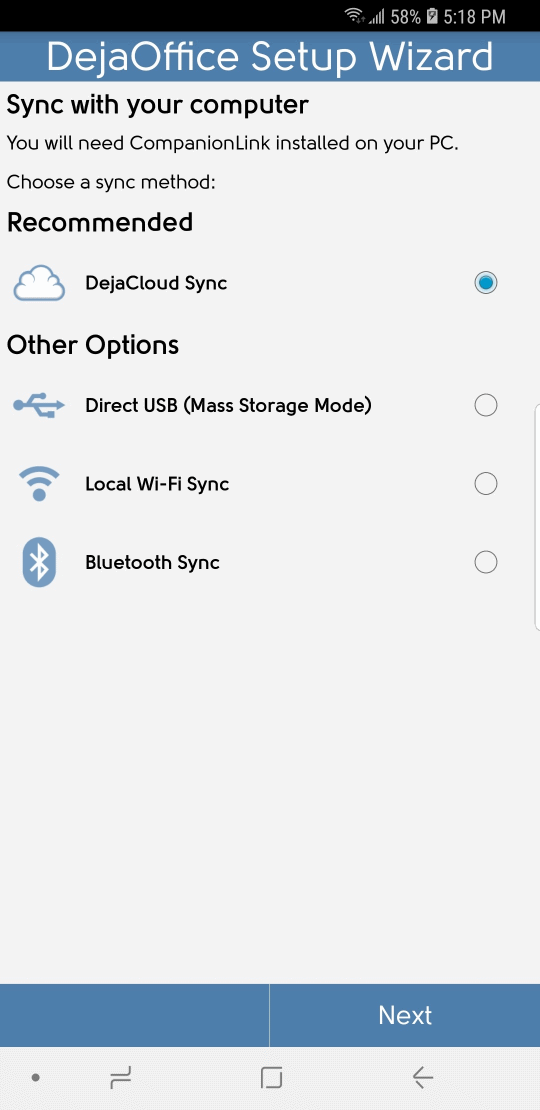 companionlink for google android lotus notes
