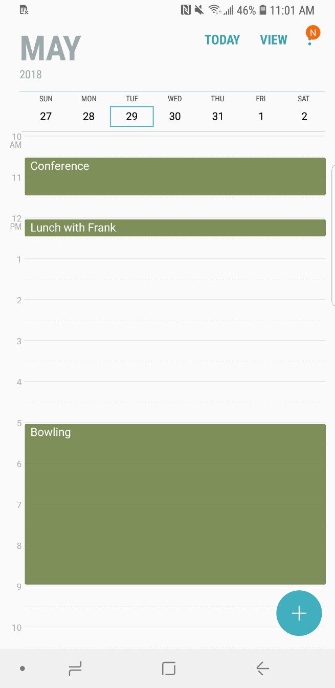 Calendario nativo Android