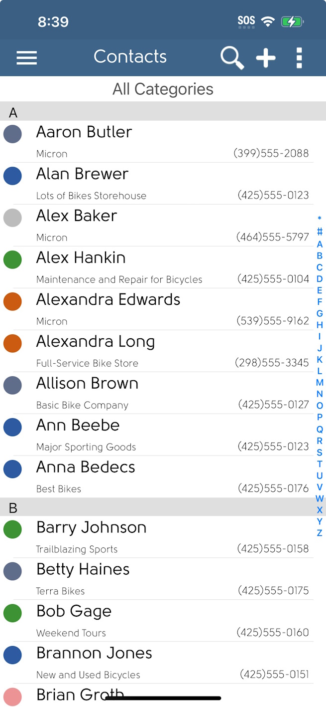 DejaOffice Contacts