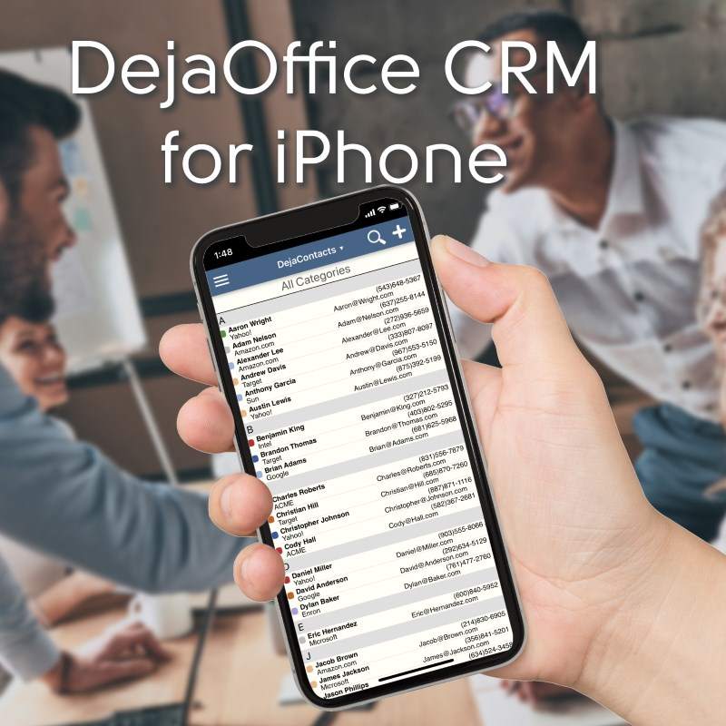 DejaOffice sur iPhone